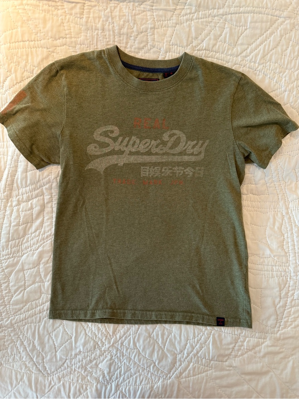 Superdry Olive Green Hem Tag Tee